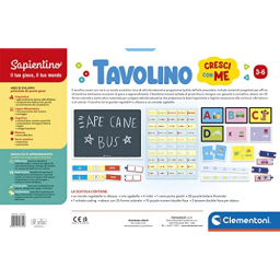 Clementoni Sapientino Tavolo Cresci con Me – Tavolino Multiattività Educativo 3-6 Anni