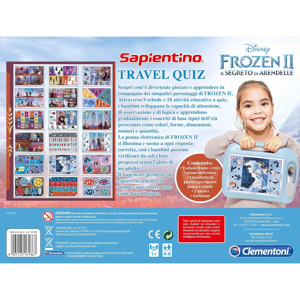 Sapientino Travel Quiz Frozen 2 – Penna Interattiva Clementoni
