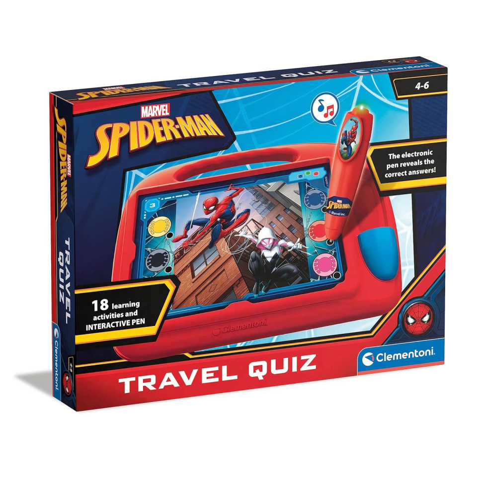Sapientino Travel Quiz Spiderman – Penna Elettronica Clementoni 4-6 Anni