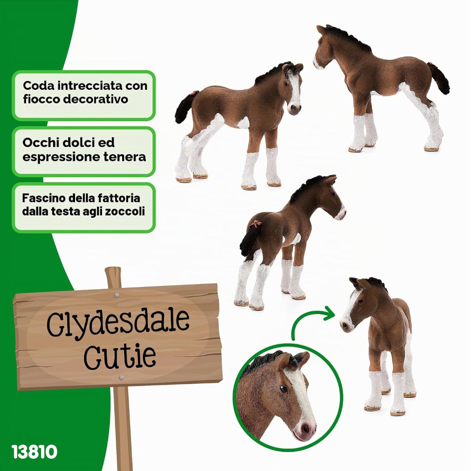 Schleich Farm World puledro Clydesdale dai 3 anni