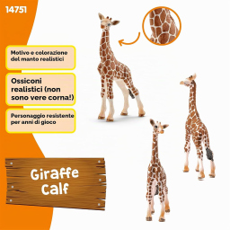 Schleich WILD LIFE cucciolo di giraffa realistico