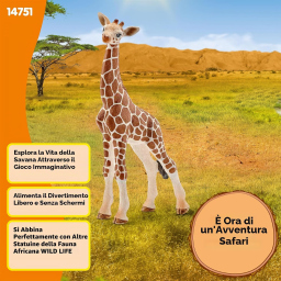Schleich WILD LIFE cucciolo di giraffa realistico