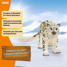 Schleich Wild Life leopardo delle nevi da 11 cm