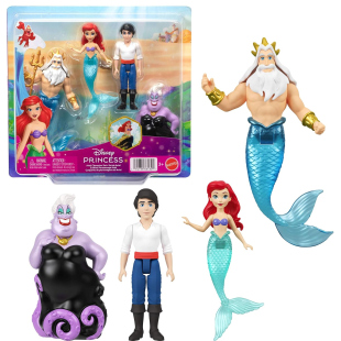 Set bambole Mattel Disney Princess Ariel con 4 personaggi