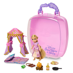 Set mini bambola Rapunzel Disney con Pascal, 10 pezzi