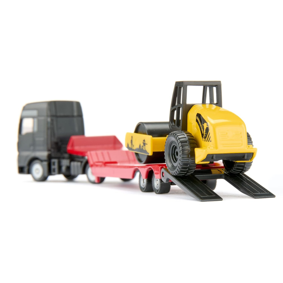 Siku camion MAN rullo compressore con rimorchio ribassato 1:87