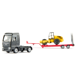 Siku camion MAN rullo compressore con rimorchio ribassato 1:87