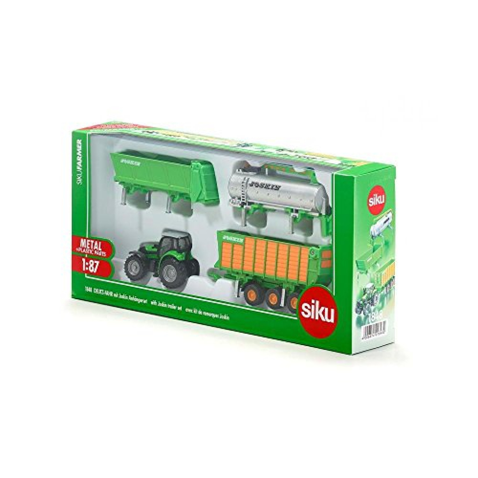Siku Farmer trattore Deutz-Fahr con rimorchio Joskin 1:87