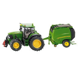 Siku trattore John Deere con pressa e 2 balle