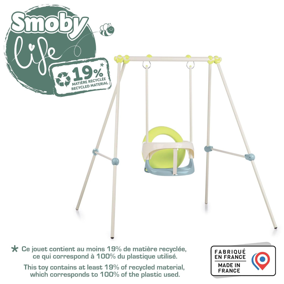 Smoby Life altalena bambini con struttura in metallo