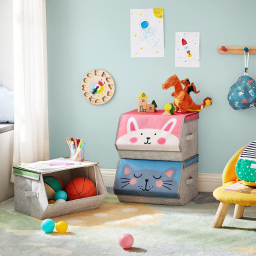 SONGMICS contenitori giochi bambini, 3 scatole impilabili