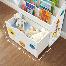 SONGMICS Teza portagiochi con libreria per bambini