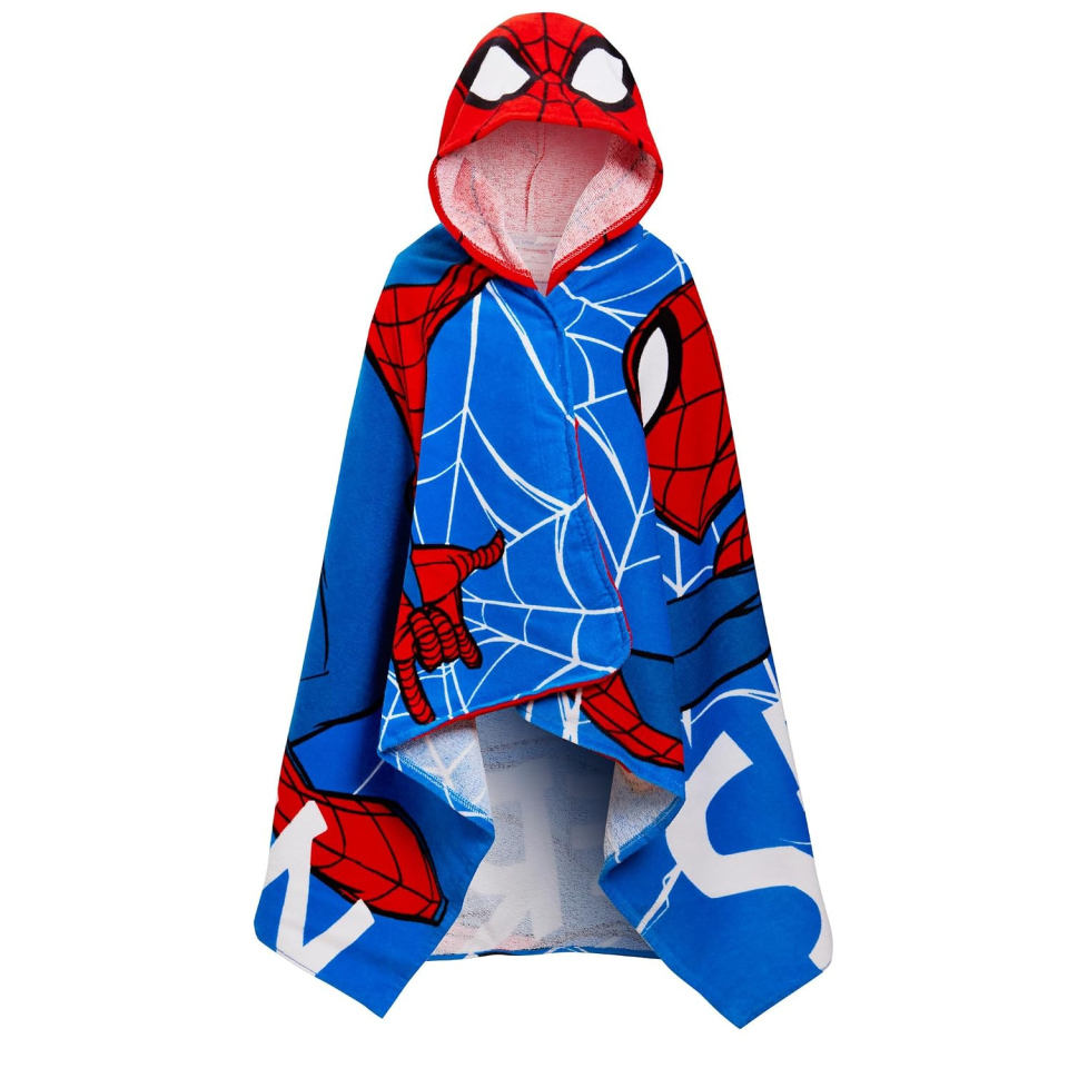 Spider-Man poncho asciugamano con cappuccio in cotone