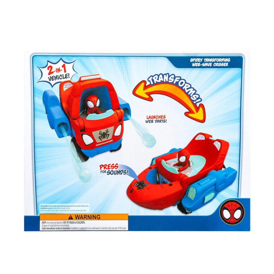 Spidey Web-Wave Cruiser veicolo trasformabile 2 in 1 Jazwares