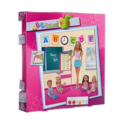 Steffi Love Scuola Playset con Maestra, 4 Alunni e Accessori