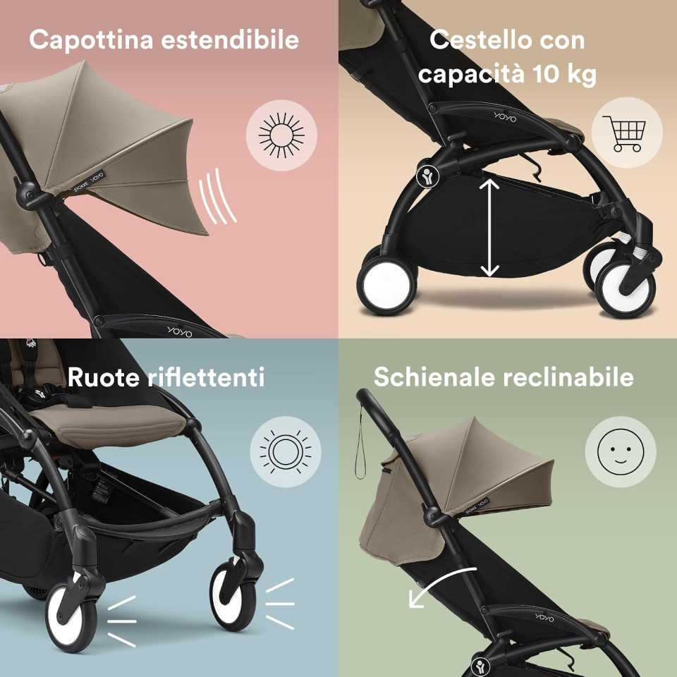 Stokke YOYO3 passeggino con pack 0+ e 6+