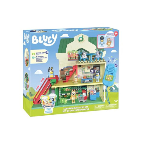 Supermercato di Bluey – Playset con Scale Mobili, 2 Figure e Accessori
