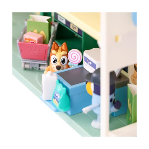Supermercato di Bluey – Playset con Scale Mobili, 2 Figure e Accessori