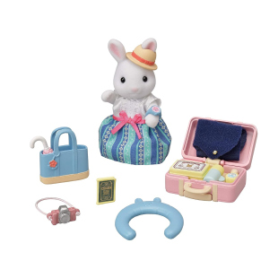 Sylvanian Families bambolina Coniglio Neve con set da viaggio