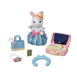 Sylvanian Families bambolina Coniglio Neve con set da viaggio