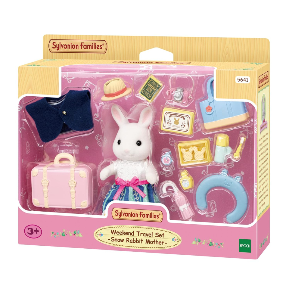 Sylvanian Families bambolina Coniglio Neve con set da viaggio