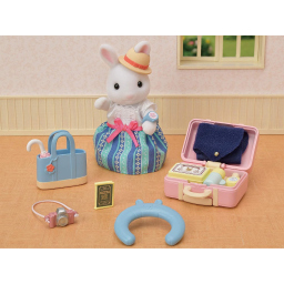 Sylvanian Families bambolina Coniglio Neve con set da viaggio