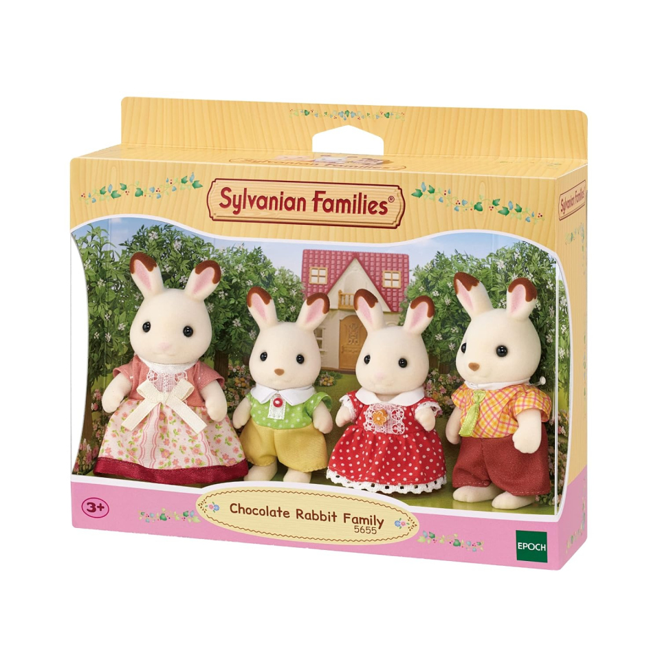 Sylvanian Families pupazzetti Coniglio Cioccolato, set 4 figure