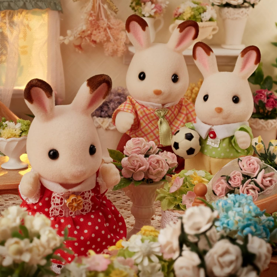 Sylvanian Families pupazzetti Coniglio Cioccolato, set 4 figure