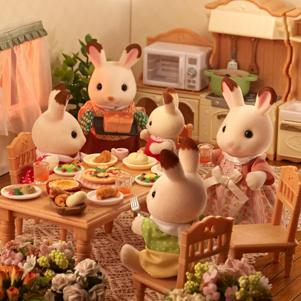 Sylvanian Families pupazzetti Coniglio Cioccolato, set 4 figure