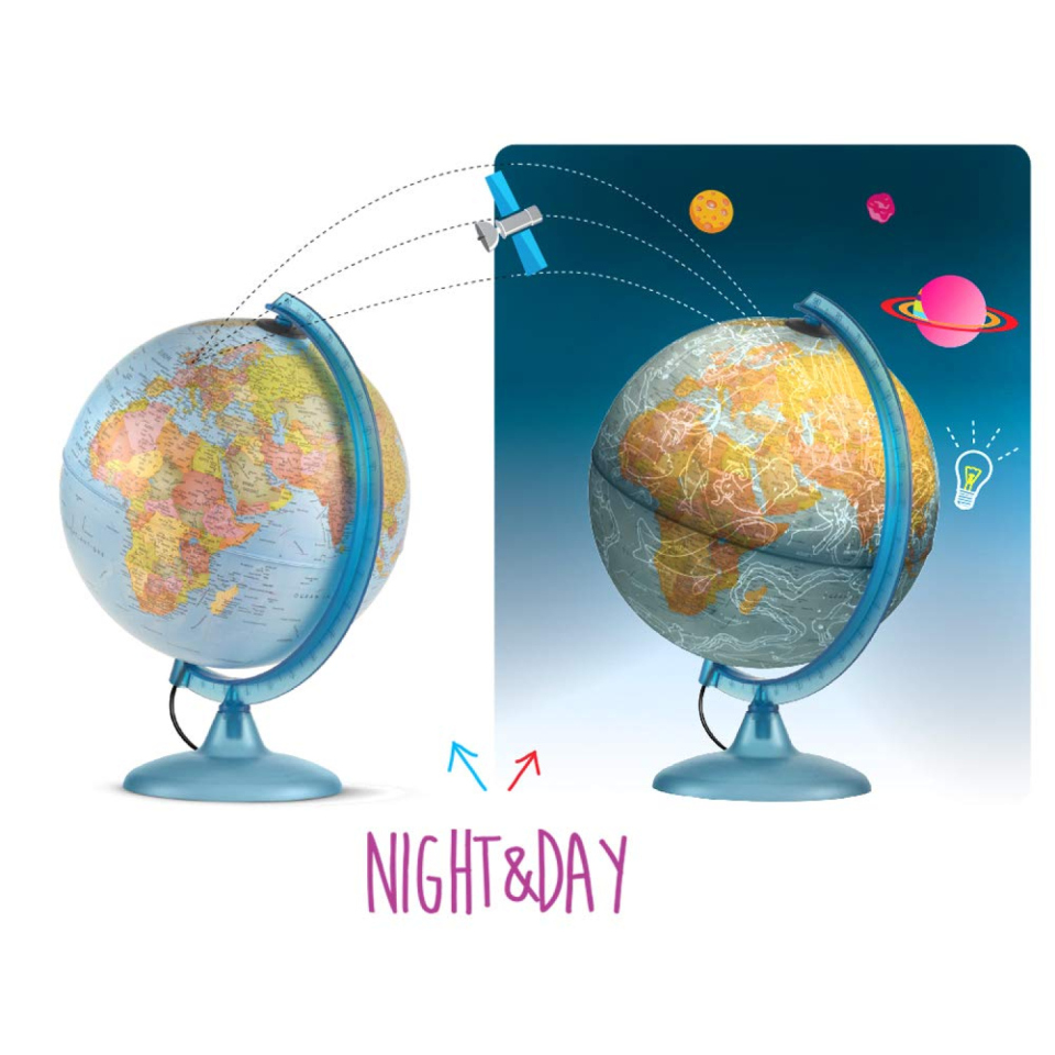 Tecnodidattica Night&Day mappamondo luminoso da 25 cm