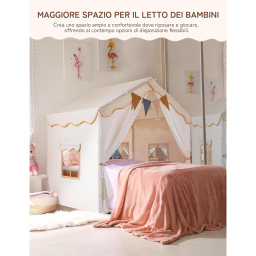 Tenda casetta bambini besrey con 2 porte e tappetino
