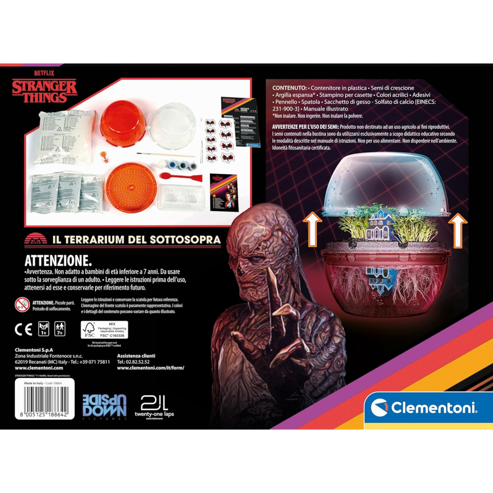 Terrarium Stranger Things Clementoni – Kit Botanico Il Sottosopra