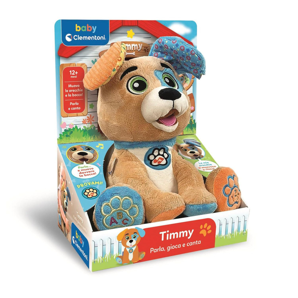 Timmy Cane Peluche Interattivo Parlante Clementoni 12+ Mesi