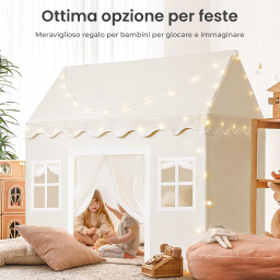Tiny Land tenda gioco bambini con tappetino e luci