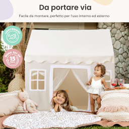 Tiny Land tenda gioco bambini con tappetino e luci