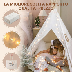 Tiny Land tenda indiana bambini con luci e tappetino
