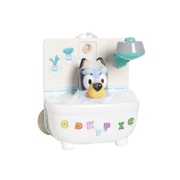 Toomies Bluey giocattolo da bagno con vasca, doccia funzionante e schiuma vera - dai 18 mesi