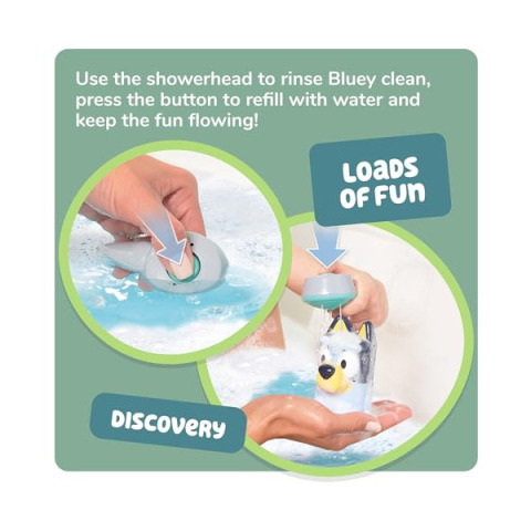 Toomies Bluey Giocattolo da Bagno con Doccia e Schiuma