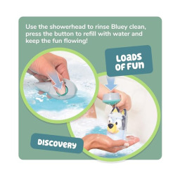 Toomies Bluey Giocattolo da Bagno con Doccia e Schiuma