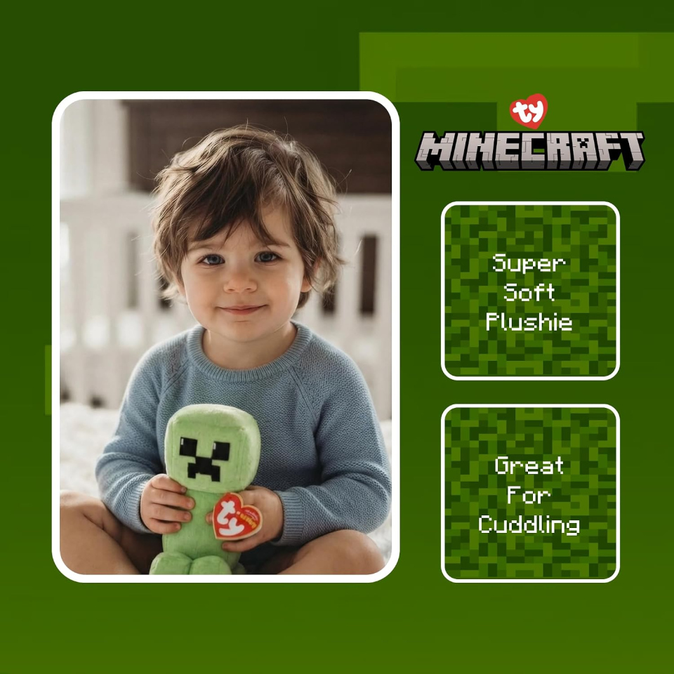 Ty Minecraft peluche Creeper da 3 anni