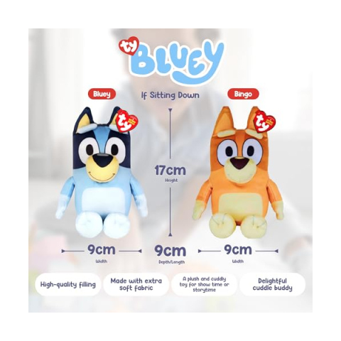 TY Beanie Babies Bingo – Peluche Ufficiale Bluey 17 cm