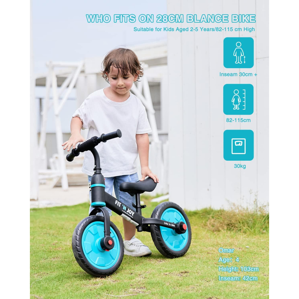UBRAVOO Fit 'n Joy – Bici Senza Pedali 4 in 1 per Bambini da 2 a 5 Anni