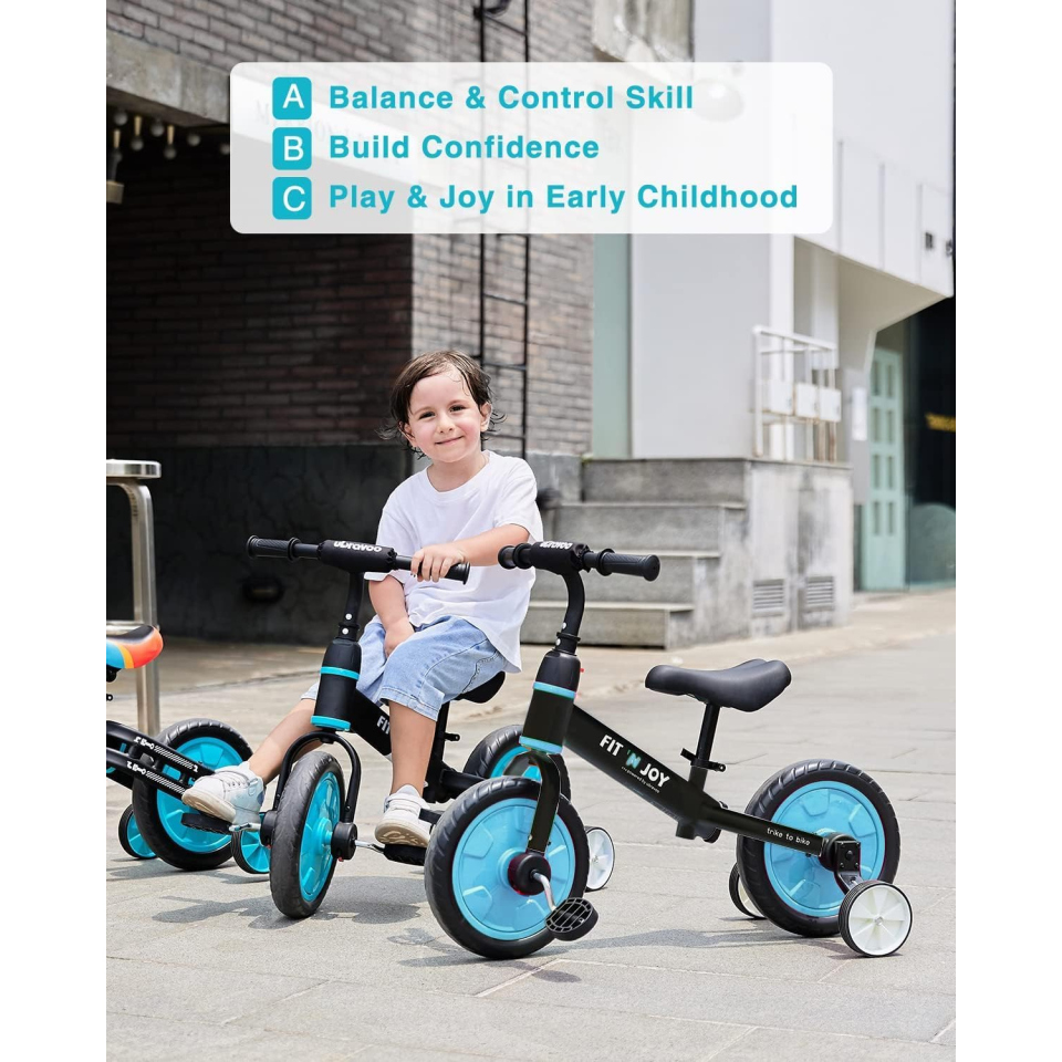 UBRAVOO Fit 'n Joy – Bici Senza Pedali 4 in 1 per Bambini da 2 a 5 Anni