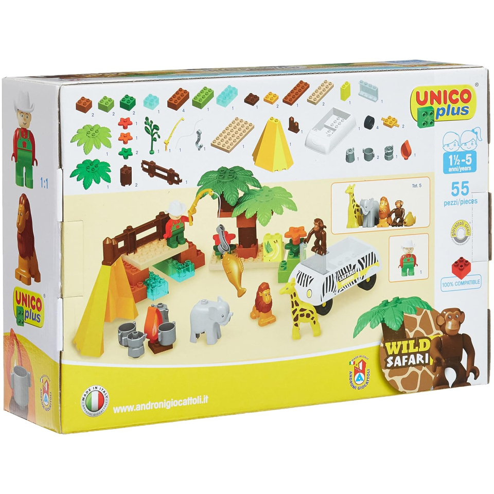 Unico Unicoplus costruzioni Safari da 55 pezzi