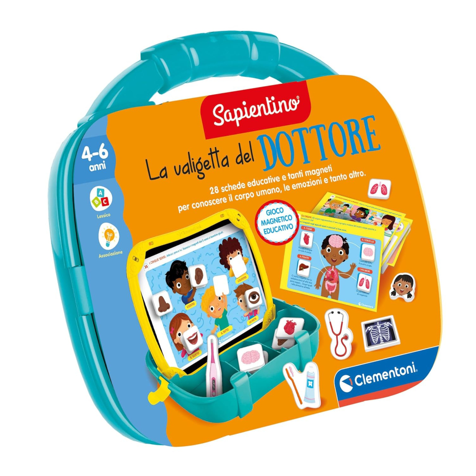 Clementoni Sapientino Valigetta del Dottore – Kit Educativo Corpo Umano 4-6 Anni