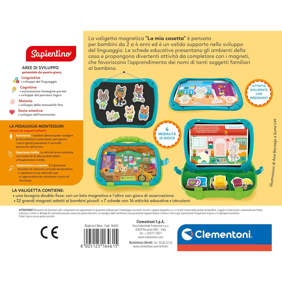 Clementoni Sapientino Montessori – Valigetta Magnetica La Mia Casetta