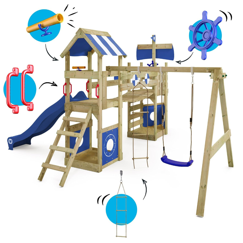 Wickey StormFlyer torre da gioco con altalena doppia