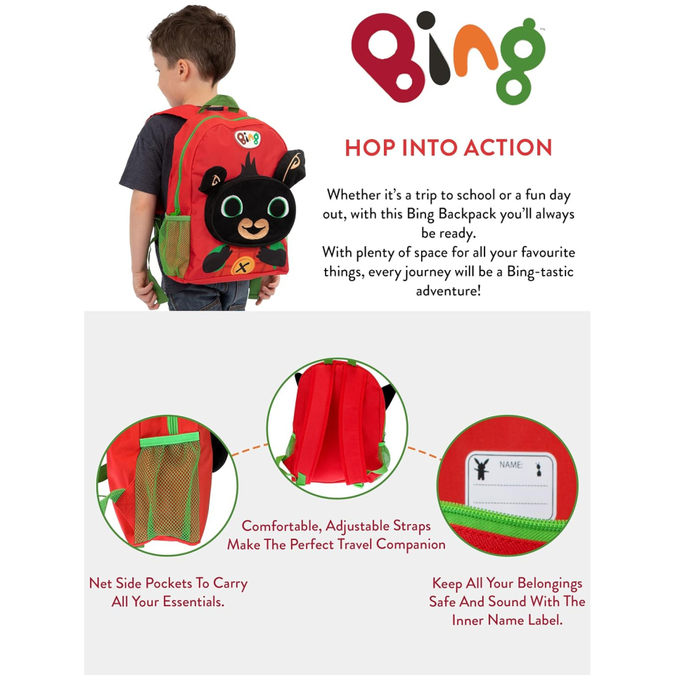 Zaino Bing asilo bambino con orecchie 3D