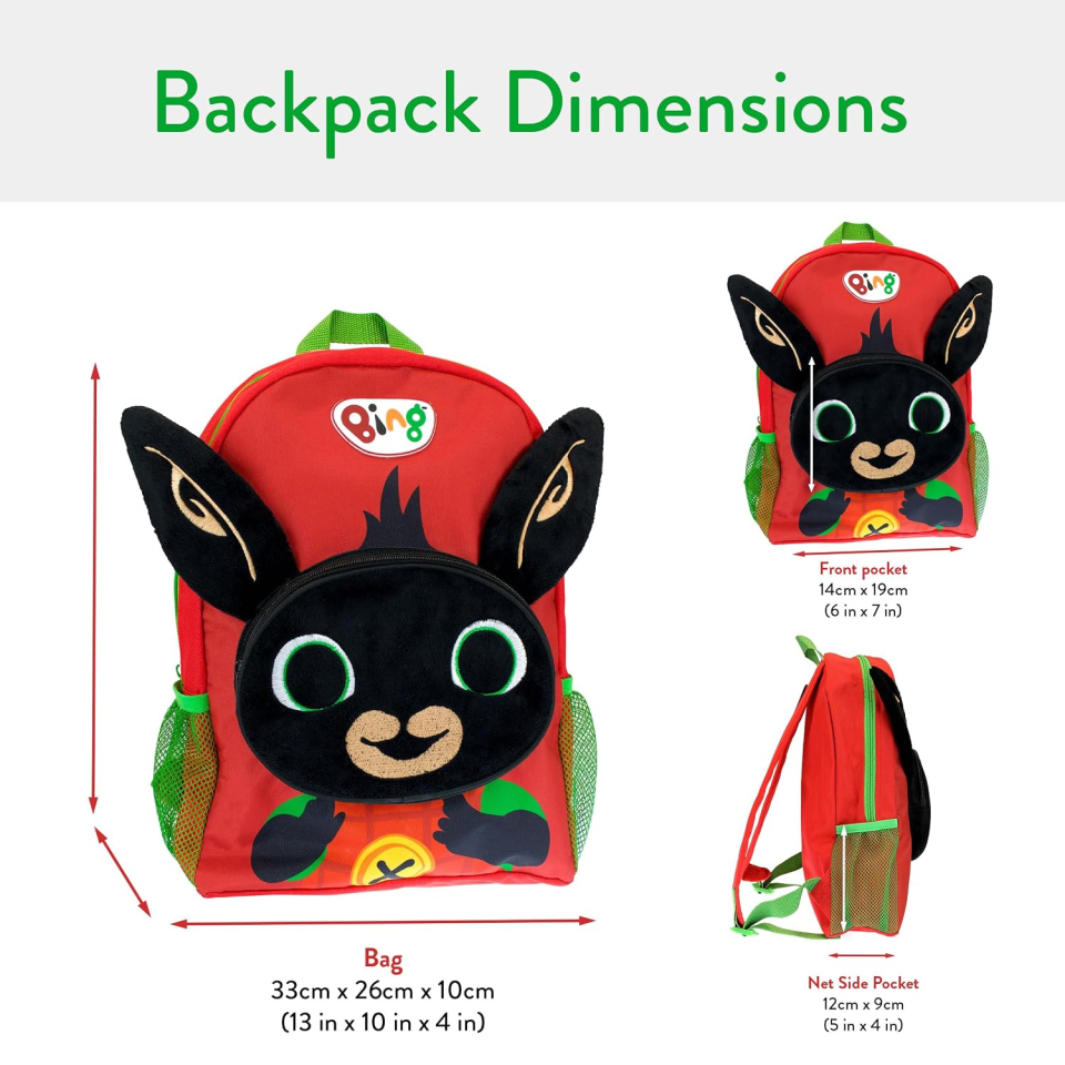 Zaino Bing asilo bambino con orecchie 3D