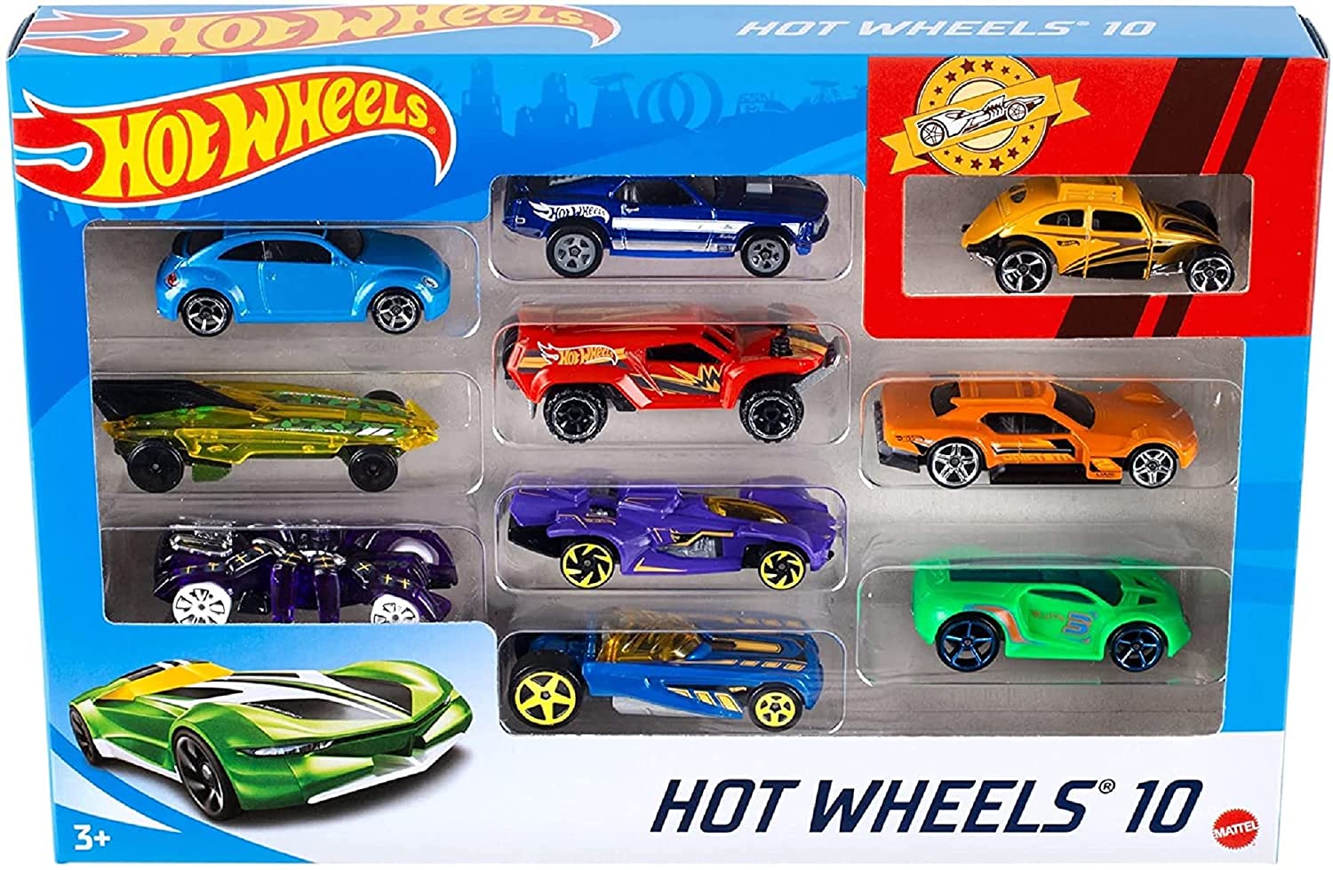 Set 10 Macchinine Hot Wheels 